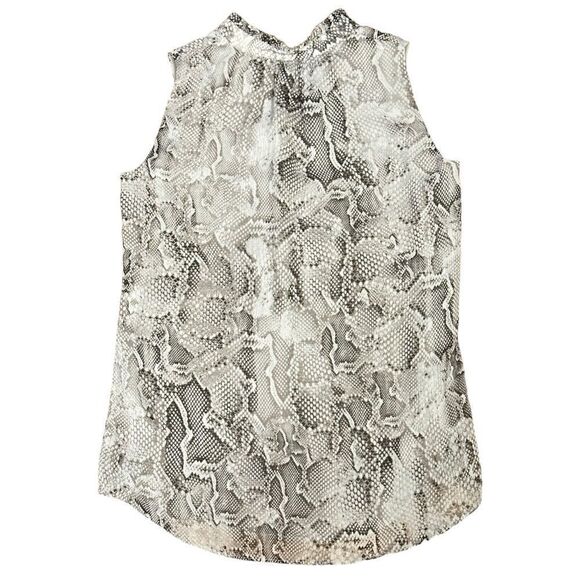 White House Black Market Snake Print Sleeveless Blouse Size 2 - Picture 11 of 12